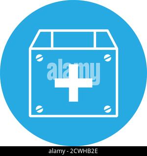 Medicine chest, line icon. Modern infographic logo and pictogram Stock Vector