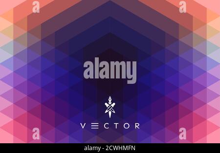 Abstract geometrical background. Polygonal pattern with color triangles. 3d vector illustration for advertising, marketing and presentation. Stock Vector