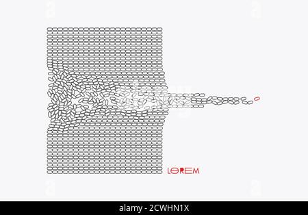 Big data graph visualization. Motion vector illustration. Coding process. Can be used for advertising, marketing and presentation. Stock Vector