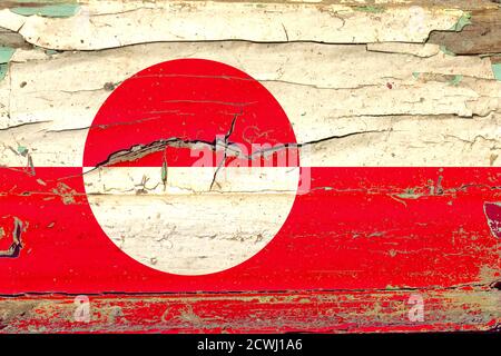 Flag of Greenland on wood wall background Stock Photo - Alamy