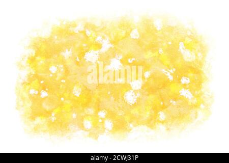 Christmas gold color splash abstract or natural vintage watercolor hand paint background Stock Photo