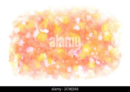 pastel color autumn orange splash abstract on natural grunge watercolor hand paint background Stock Photo