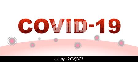 Coronavirus COVID-19 outbreak and influenza background. SARS-Cov-2. Pandemic medical health risk, immunology, virology, epidemiology concept.  Stock Vector
