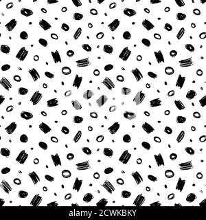 Geometric vector seamless pattern in Memphis style Stock Vector