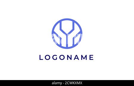 Geometry logo template for a tech company Stock Vector