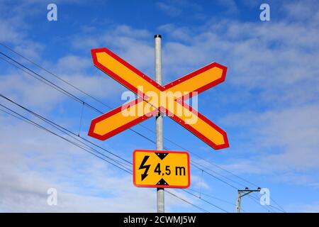 Unguarded Train Track Or Railroad Crossing With Crossing Signs And Stop Sign Only In Rural Alabama Usa Stock Photo Alamy