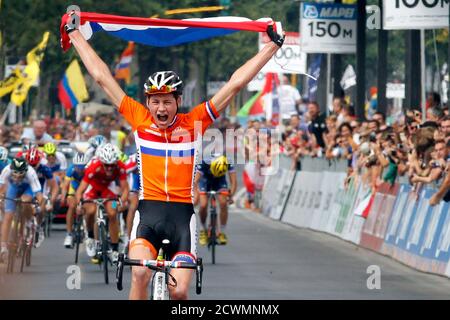 Mathieu van der Poel celebrates winning stage 8 of the ...