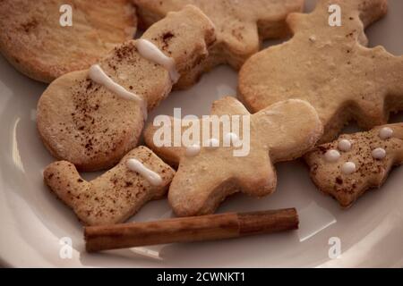 Christmas cookies ready and prepared to enjoy as a family Stock Photo