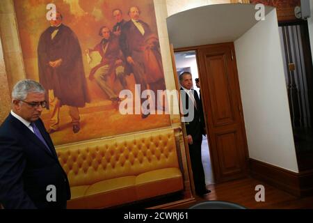 Ricardo Salgado C Former Ceo Of Rescued Portugese Bank Banco Espirito Santo Bes Arrives To Attend A Parliament Committee To Speak About Bes Situation At The Portuguese Parliament In Lisbon December 9