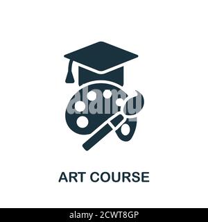 Art Course icon. Simple element from online course collection. Creative Art Course icon for web design, templates, infographics and more Stock Vector
