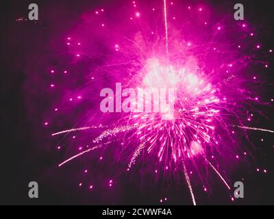 The amazing New Years fireworks show Stock Photo