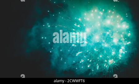 The amazing New Years fireworks show Stock Photo