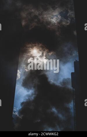 Fire destroying Kuala Lumpur Stock Photo