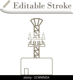 Free-fall Ride Icon. Editable Bold Outline With Color Fill Design ...