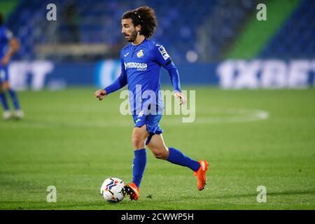 Marc Cucurella of Getafe during the Spanish championship La Liga football match between Getafe CF and Real Betis Balompie on september 29, 2020 at Col Stock Photo