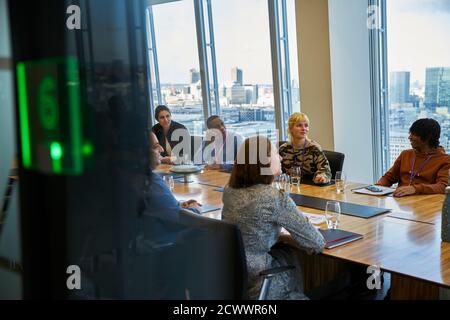 Business people talking in conference room meeting Stock Photo