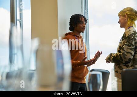 Business people talking in office Stock Photo