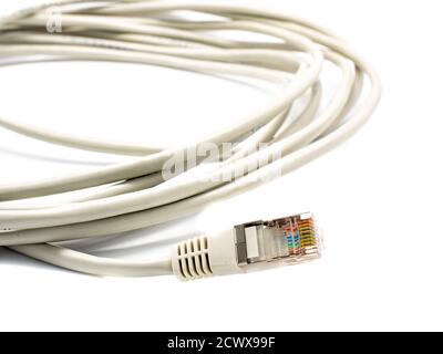 Ethernet cable isolated on white background Stock Photo