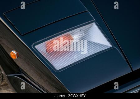 Closeup of a 1985 Lamborghini Countach 5000QV rear emblem Stock Photo ...
