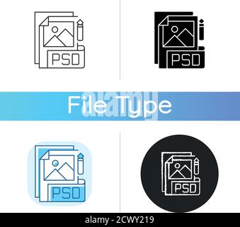 PSD file icon Stock Vector