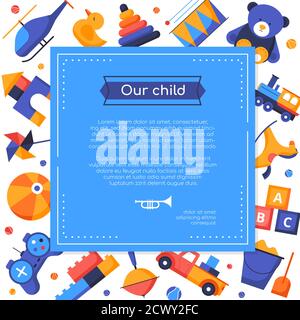 Our child - vector flat design style banner Stock Vector