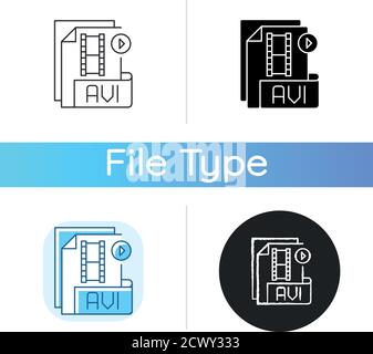 AVI file icon Stock Vector
