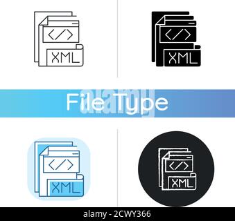 XML file icon Stock Vector