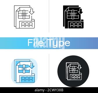 RAR file icon Stock Vector