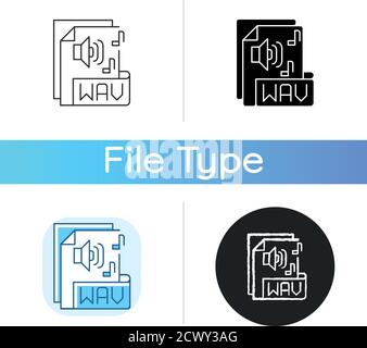 WAV file icon Stock Vector