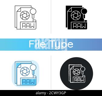 RAW file icon Stock Vector