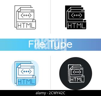 HTML file icon Stock Vector