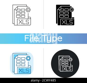 XLS file icon Stock Vector