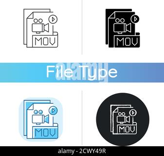 MOV file icon Stock Vector