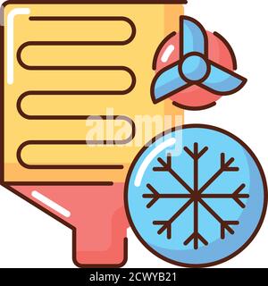 Conditioning RGB color icon Stock Vector