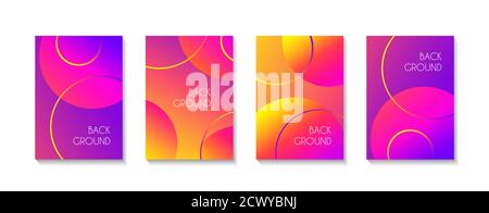 Abstract colroful gradient background with circles. Vector bright covers for magazines, brochures, flyers, banners Stock Vector