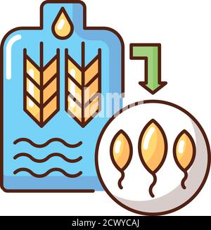 Malting RGB color icon Stock Vector