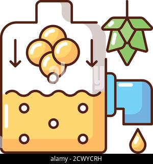 Lautering RGB color icon Stock Vector