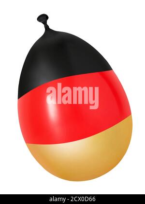 Balloon and German Colors isolated on white background Stock Photo