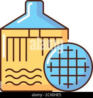 Filtering RGB color icon Stock Vector