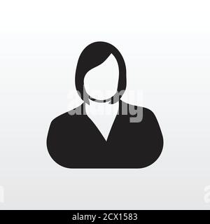 Female user icon. Business woman female user avatar icon vector graphic Stock Vector
