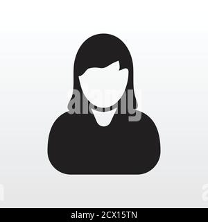 Female user icon. Business woman female user avatar icon vector graphic ...