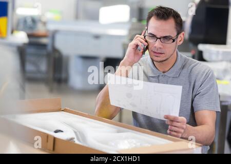 manager presents the sales figures Stock Photo