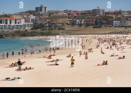 Beachgoers, Bondi Beach, Sydney, Australia Stock Photo