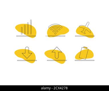telephone set Flat Icon on white background in vector illustration Stock Vector