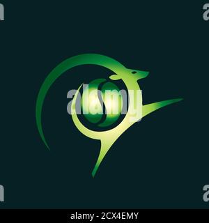 Green energy vector logo. Green energy icon. Green energy emblem Stock Vector