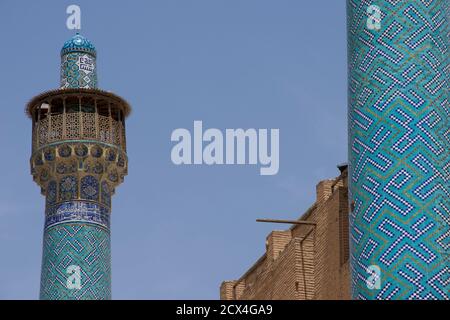 Architectural Detail. Shah Mosque also known as Imam Mosque and Jaame' Abbasi Mosque. Isfahan, Iran. Stock Photo