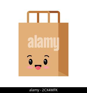 Packaging for goods emoji character isolated on white background. Stock Vector