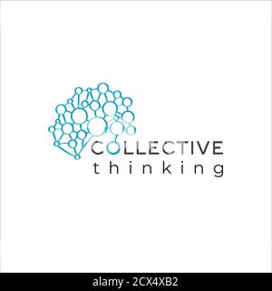 Brain vector logo. Intellect logo. Brainstorming vector icon. Communications illustration Stock Vector
