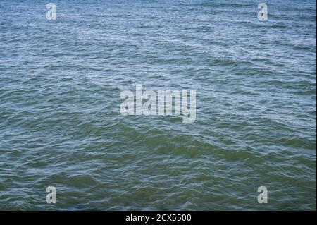Background Baltic sea with small waves in sunny day, horizontal orientation Stock Photo