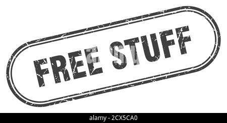 free stuff stamp. rounded grunge sign on white background Stock Vector